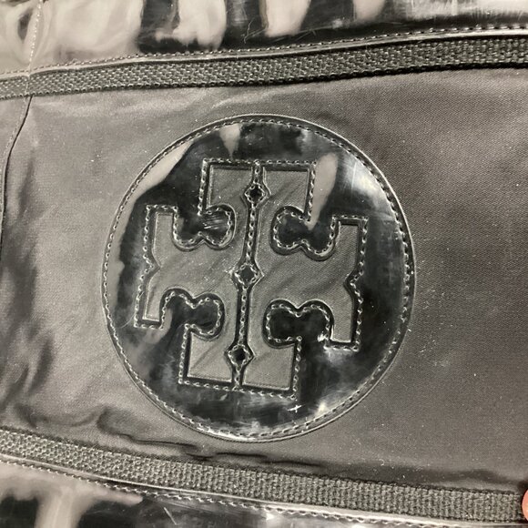 Tory Burch Black Nylon Patent Leather Tote Bag - Picture 11 of 16